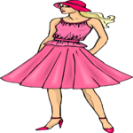 Woman in Dress 63 Clip Art