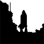 Space Shuttle Silhouette 1 Clip Art