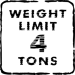 Weight Limit - 4 Tons Clip Art