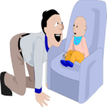 Father & Baby 2 Clip Art