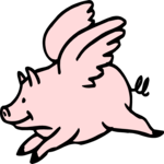 Pig Flying 3 Clip Art