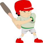 Baseball - Batter 32 Clip Art