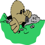 Mole in Ground Clip Art