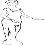 Woman in Evening Gown 2 Clip Art