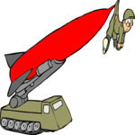 Soldier on Rocket Clip Art