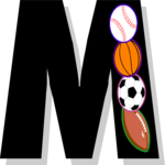 Sporty M Clip Art