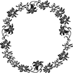 Flower Circle Frame Clip Art