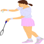 Badminton - Player 1 Clip Art