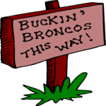 Buckin' Broncos Sign