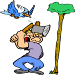 Chopping Down Tree Clip Art