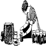 People, Woman Canning 1 Clip Art