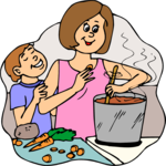 Woman Cooking 3 Clip Art