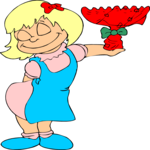 Menorah & Girl Clip Art