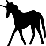 Unicorn - Silhouette 3 Clip Art