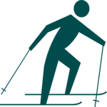 Skiing - Cross Country 1 Clip Art