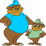 Bear Father & Son 3 Clip Art