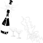 Champagne & Glasses Clip Art