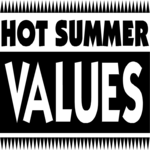 Hot Summer Values Clip Art