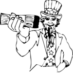 Uncle Sam with Money Clip Art