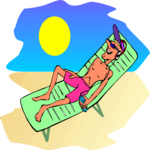 Sunbathing 06 Clip Art