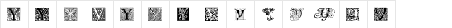 Ornamental Initials Y Regular  glyph index