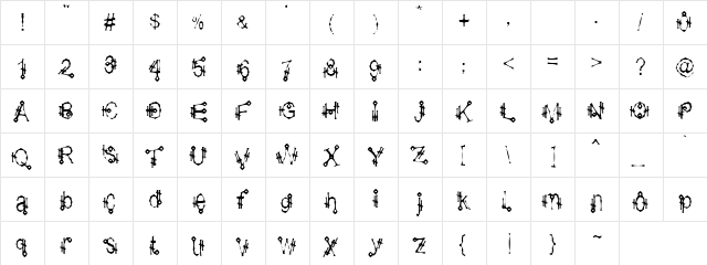 Tent Regular  glyph index