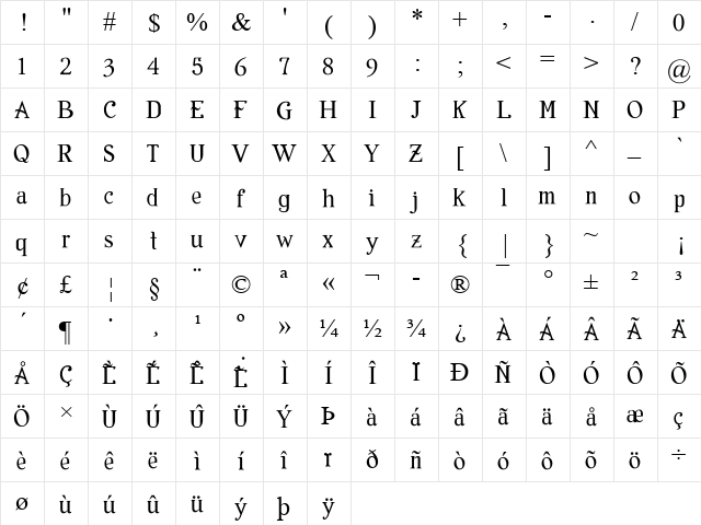 Amaz󮩣?a Regular  glyph index