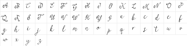 najwa Regular  glyph index