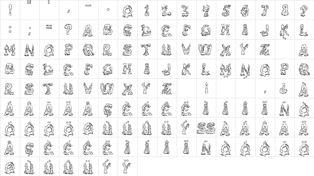 Riot Act 2 Regular  glyph index