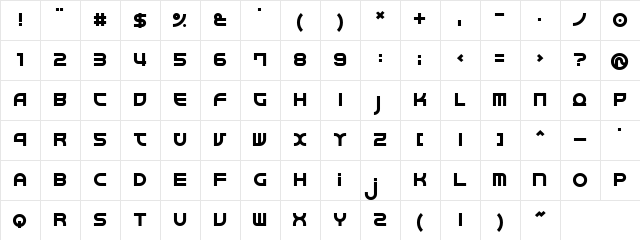 Junkmix Regular  glyph index