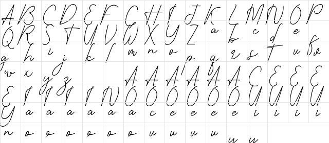 Goodselves Demo Regular  glyph index