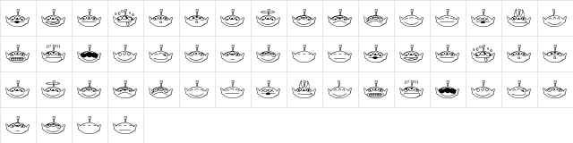 Aliencons two Regular  glyph index