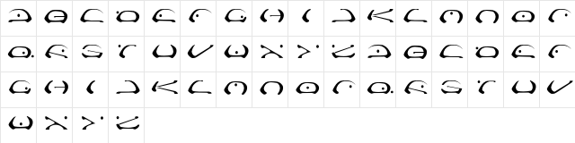 ELKATRONIC Regular  glyph index