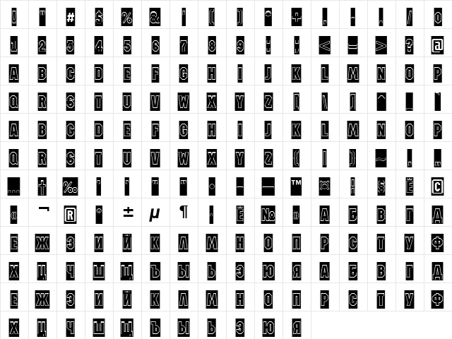 a_MachinaNovaCmGr Regular  glyph index