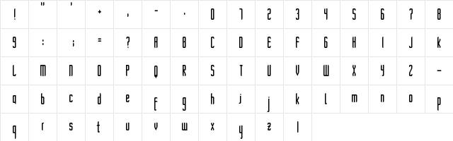 new one Regular  glyph index