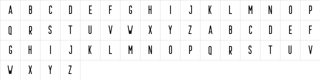 Prestage Regular  glyph index