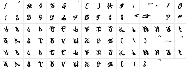 NIRVANA Medium  glyph index