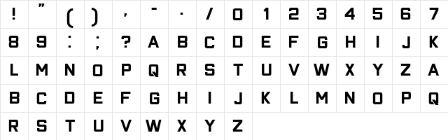 Closeness Regular  glyph index