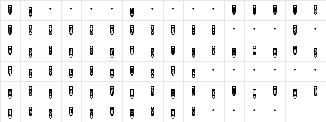 Clark Fonts Regular  glyph index