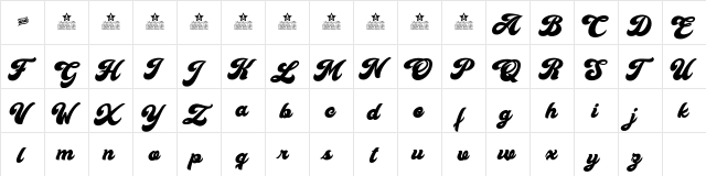 Cherry and Kisses Personal Use Regular  glyph index