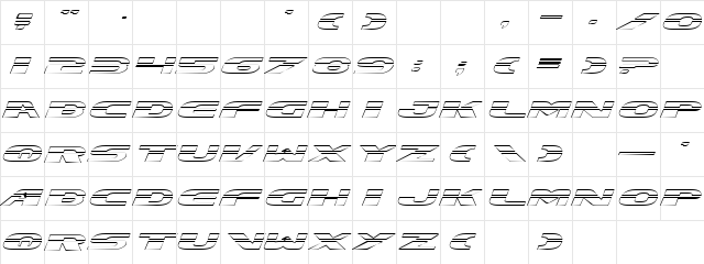 Nice Try Regular  glyph index