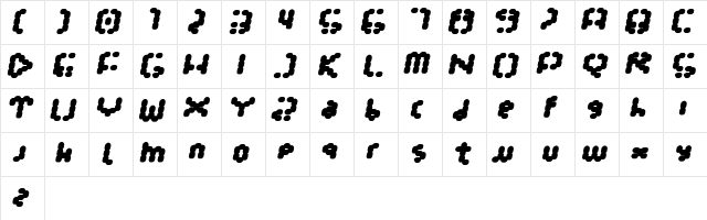 TarmSystem Regular  glyph index