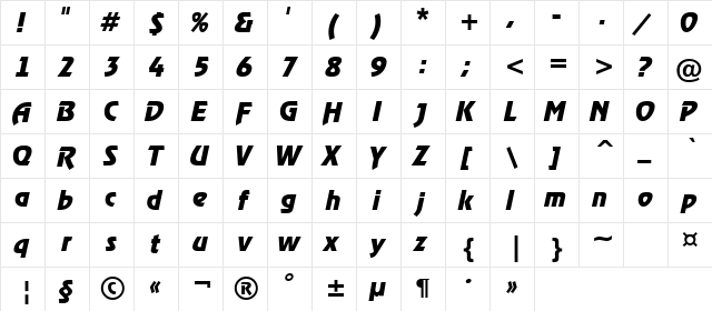 a_Rewinder BoldItalic  glyph index