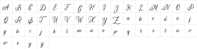 Aromatic Ginger Regular  glyph index
