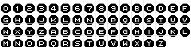 FFF Interface08 Regular  glyph index