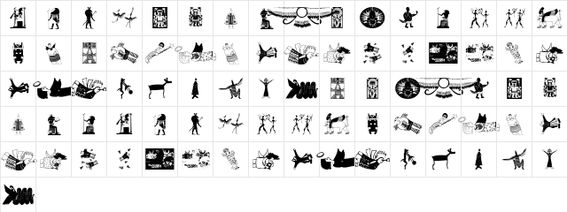 AfricanAngelsAndSpirits Regular  glyph index