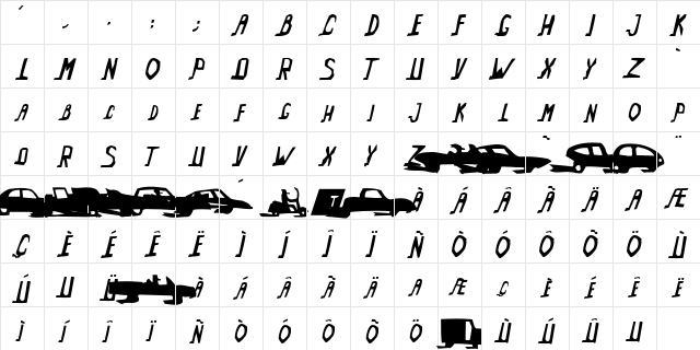 LaSophia Medium  glyph index