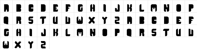 CR21TYPE Bold  glyph index