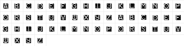 Grille Regular  glyph index