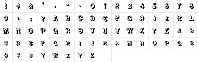 Shanghai Shadow Normal  glyph index